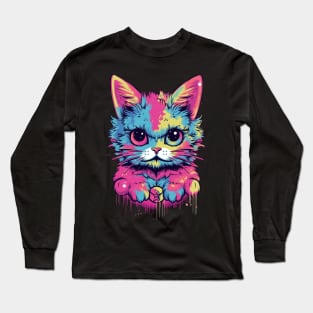 My kitty jams out to some retro tunes Long Sleeve T-Shirt